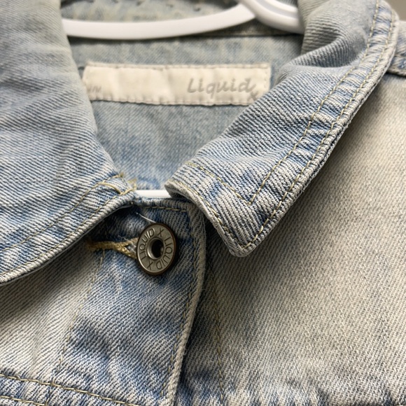 Liqiud crop Jean jacket - Picture 3 of 4